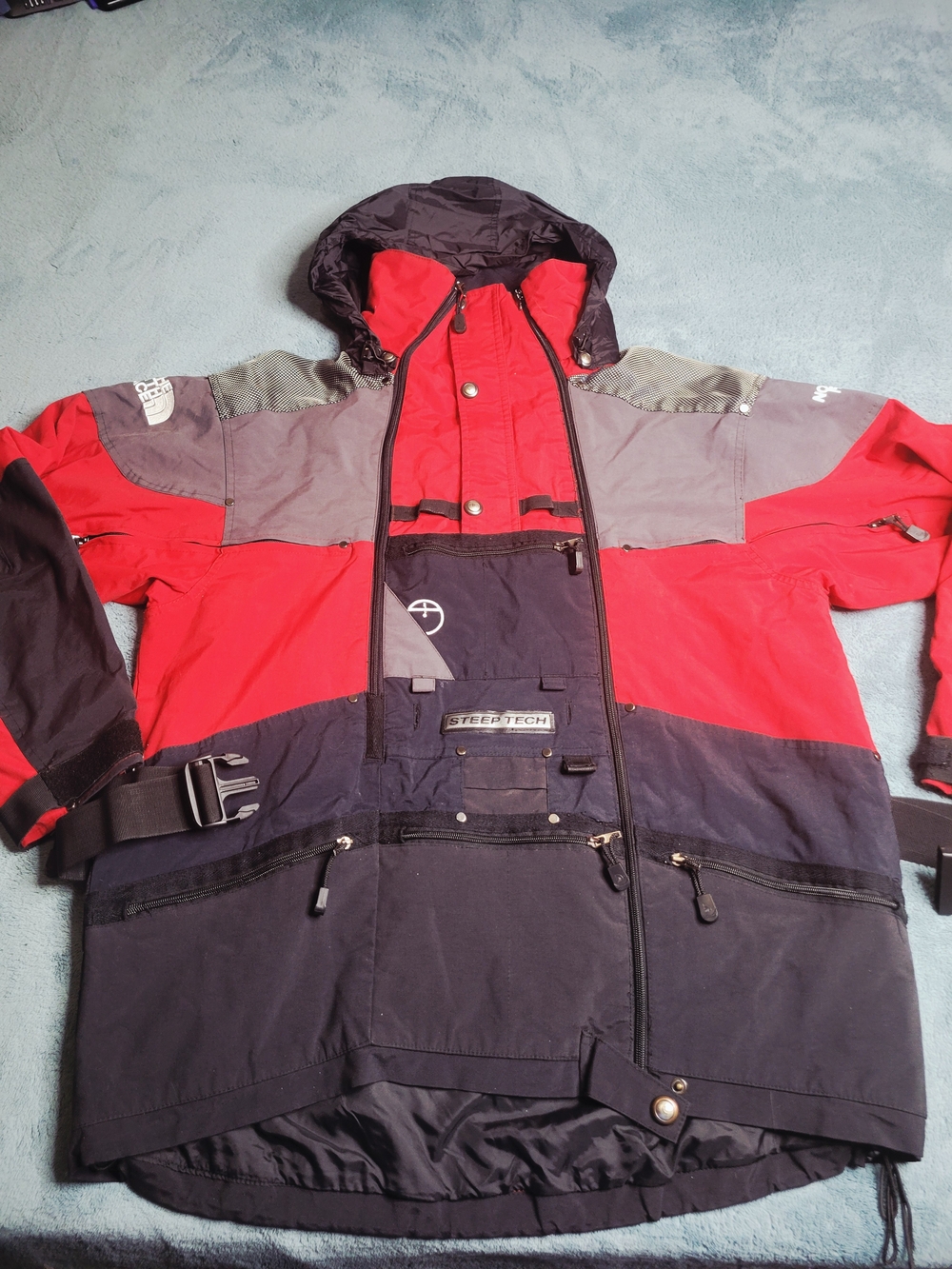 VTG The North Face Steep Tech Apogee Jacket Red Black XL Scot Schmidt Complete